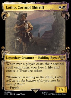 Lotho, Corrupt Shirriff The Lord of the Rings- Scroll Frame